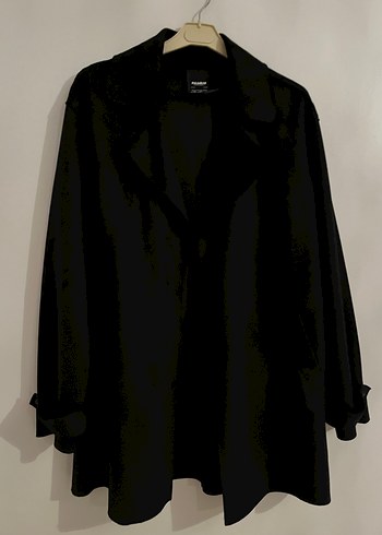 Siyah Süet Kadın Trençkot - Görsel 5