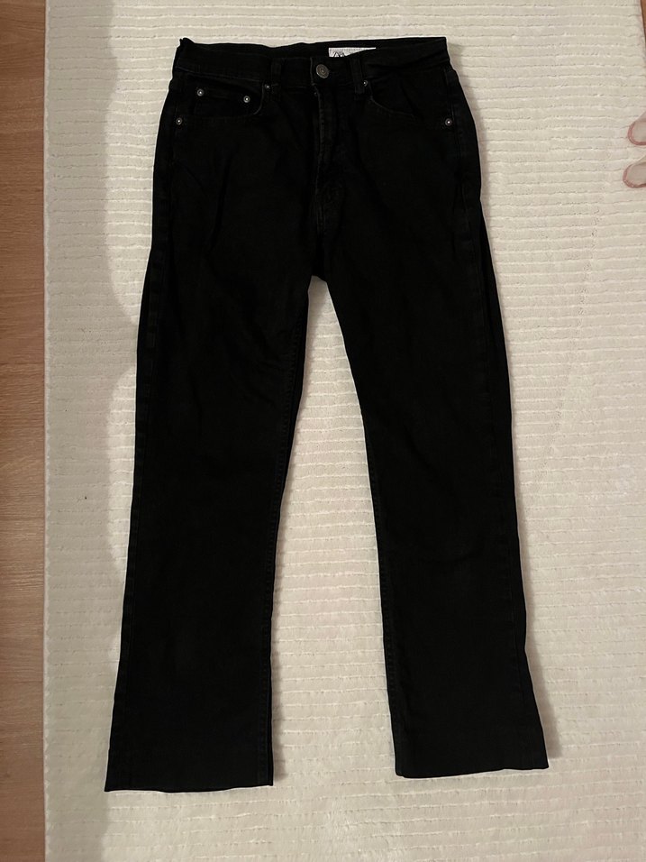 Siyah Kadın Normal Kesim Denim Pantolon - Görsel 3