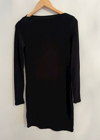 Siyah Uzun Kollu Midi Tunik - Görsel 2