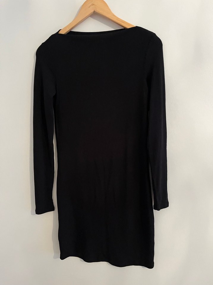 Siyah Uzun Kollu Midi Tunik - Görsel 2