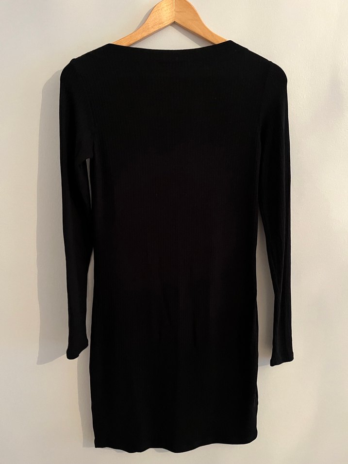 Siyah Uzun Kollu Midi Tunik - Görsel 4