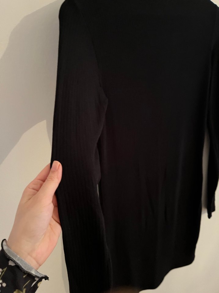 Siyah Uzun Kollu Midi Tunik - Görsel 5