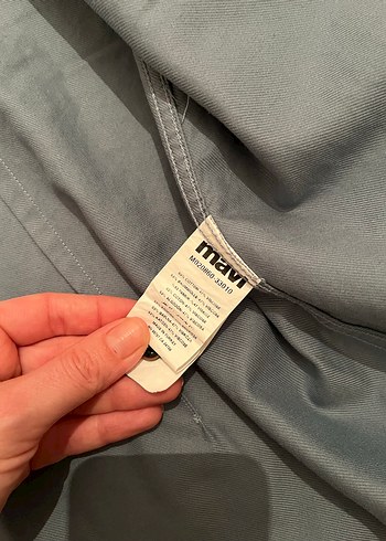 Gri Keten Erkek Gömlek Uzun Kollu - Görsel 5