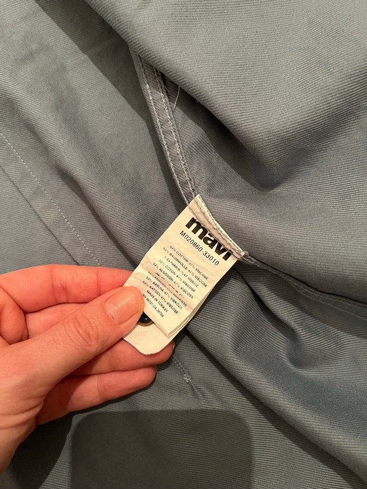 Gri Keten Erkek Gömlek Uzun Kollu - Görsel 5