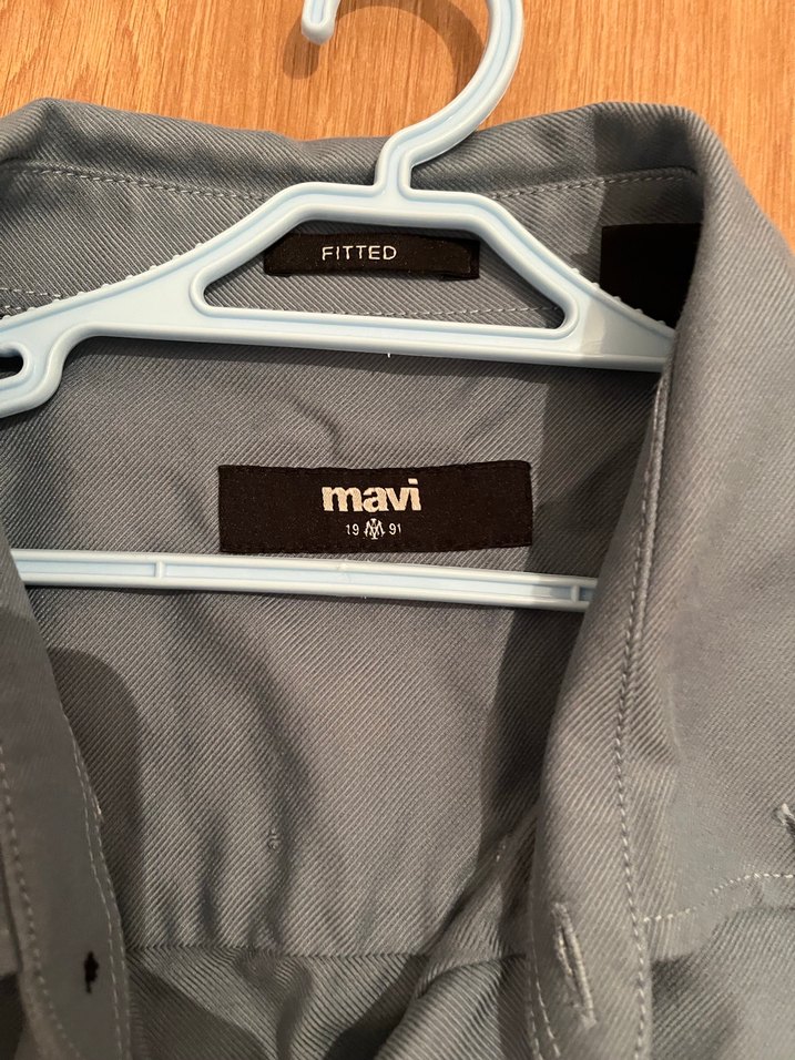 Gri Keten Erkek Gömlek Uzun Kollu - Görsel 2