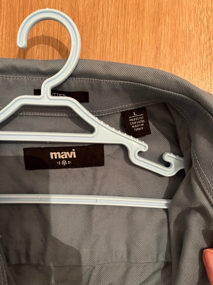 Gri Keten Erkek Gömlek Uzun Kollu - Görsel 3