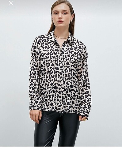 Koton leopar gömlek - Görsel 3