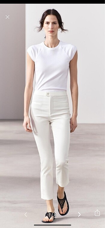 Zara beyaz tayt pantolon