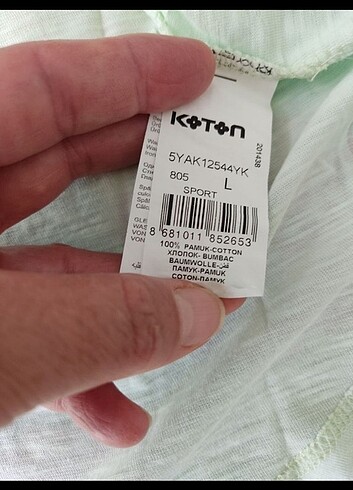 l Beden turkuaz Renk Koton yeşil bayan tişört 