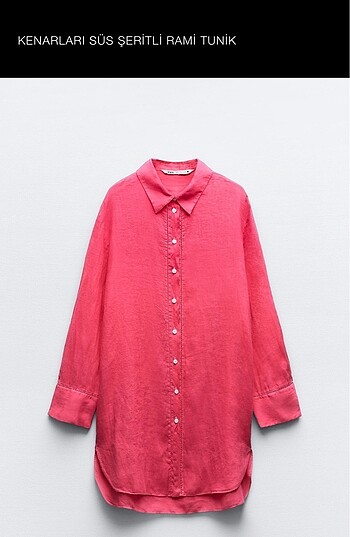 Zara tunik gomlek