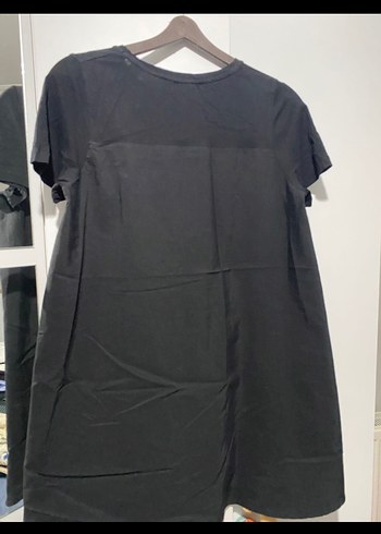 Siyah Salaş Kısa Kollu Hamile Tişörtü - Görsel 2