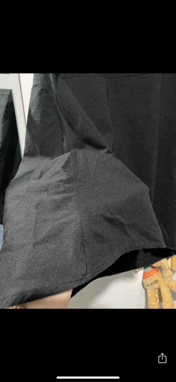 Siyah Salaş Kısa Kollu Hamile Tişörtü - Görsel 3