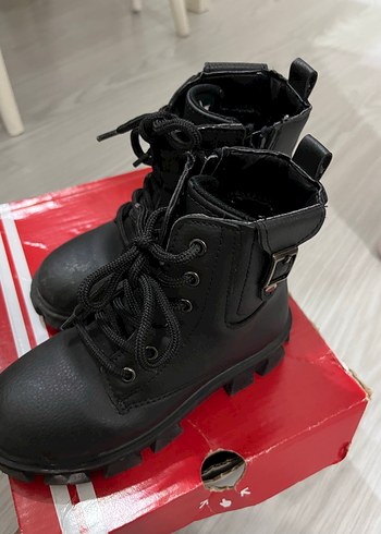 Kız Çocuk Siyah Goth Botlar
