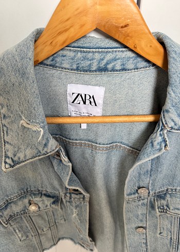 s Beden Düğmeli Gri Mavi Denim Ceket Mini Kot Ceket