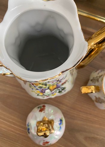  Beden beyaz Renk Porcelen çay seti