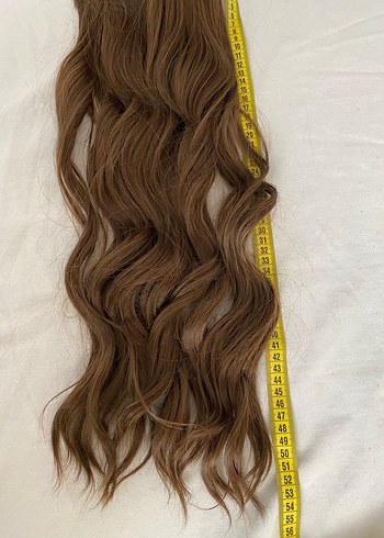 Bej Dalgalı Sentetik Saç Uzantısı - Görsel 4
