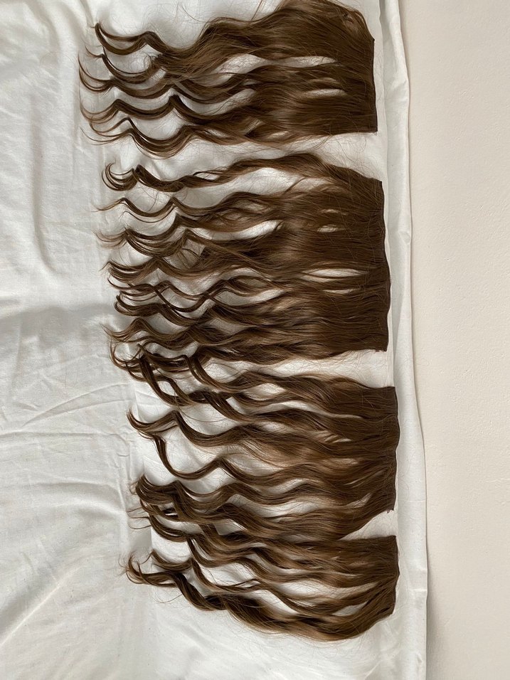 Bej Dalgalı Sentetik Saç Uzantısı - Görsel 3