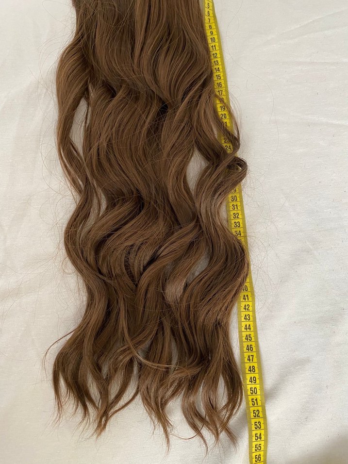 Bej Dalgalı Sentetik Saç Uzantısı - Görsel 4