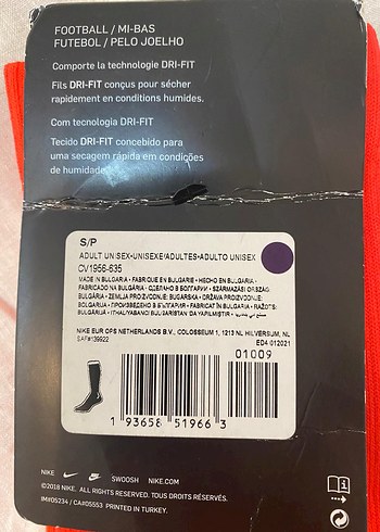 Beden kırmızı Renk Nike Matchfit Turuncu Erkek Spor Çorap