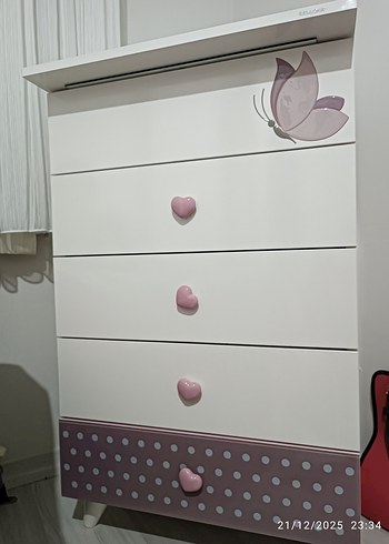 Çocuk Odası Mor Dolap ve Çalışma Masası - Görsel 6