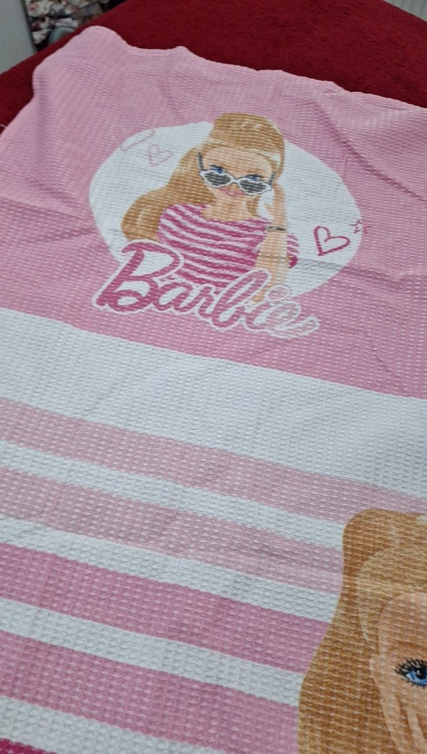 Barbie Desenli Çocuk Battaniyesi Pembe - Görsel 3