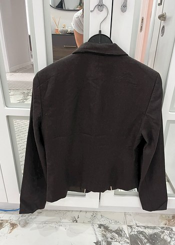 Kahverengi Kadın Midi Blazer Ceket - Görsel 2