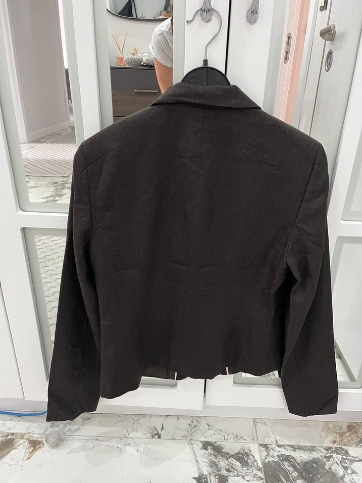 Kahverengi Kadın Midi Blazer Ceket - Görsel 2