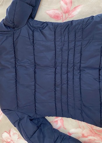 Düğmeli Lacivert Kadın Kışlık Mont - Görsel 5