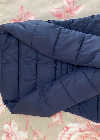 Düğmeli Lacivert Kadın Kışlık Mont - Görsel 6