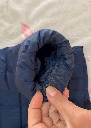 Düğmeli Lacivert Kadın Kışlık Mont - Görsel 7