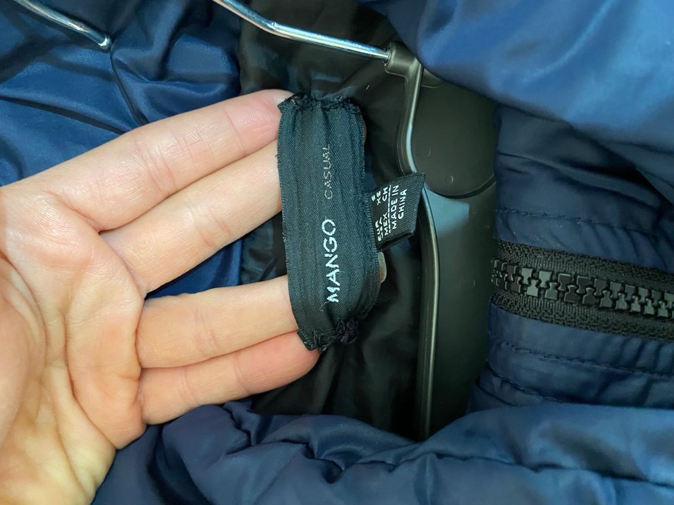 Düğmeli Lacivert Kadın Kışlık Mont - Görsel 3