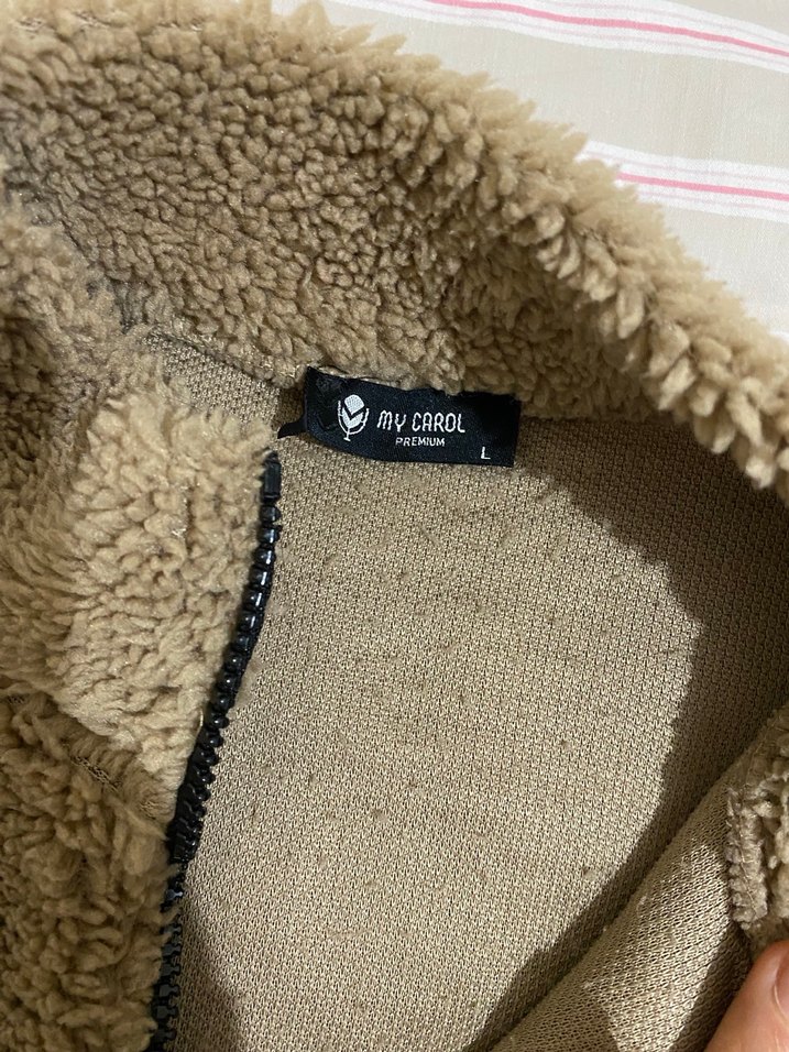 Kahverengi Kapüşonlu Peluş Sweatshirt - Görsel 3