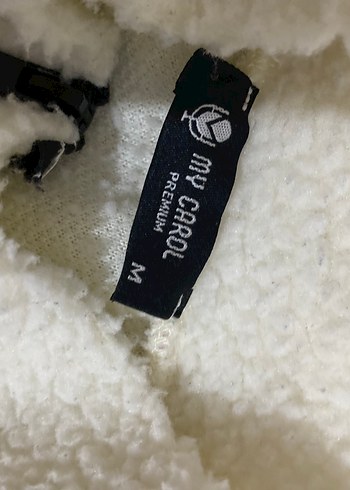 Beyaz Fermuarlı Kapüşonlu Polar Üst - Görsel 3