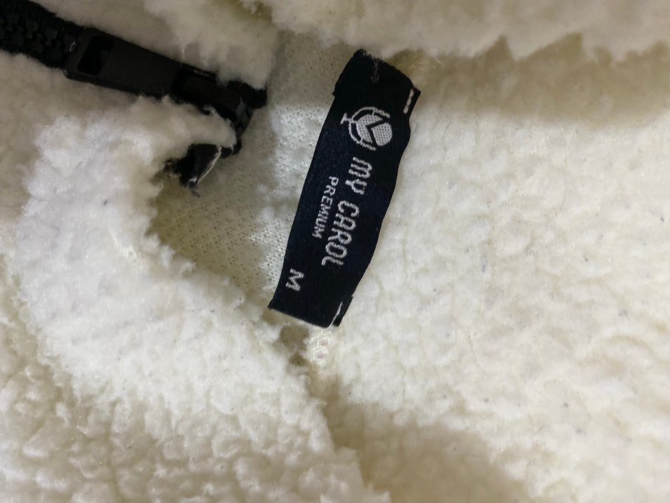 Beyaz Fermuarlı Kapüşonlu Polar Üst - Görsel 3