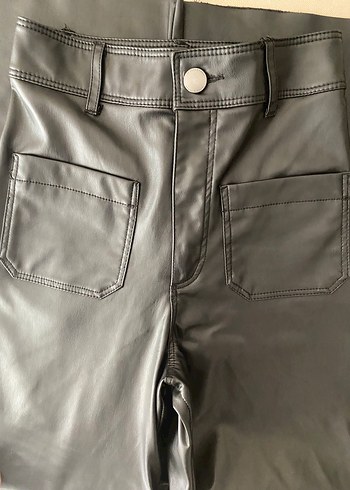 Zara Marka Deri Pantolon - Görsel 3