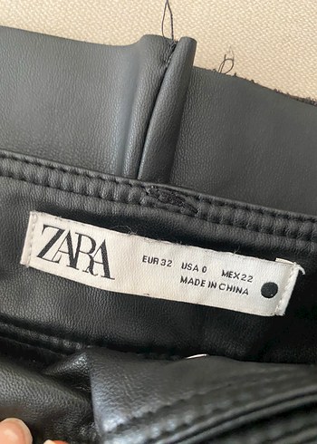 Zara Marka Deri Pantolon - Görsel 4