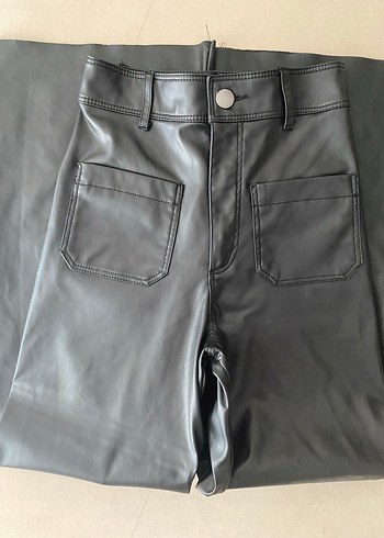 Zara Marka Deri Pantolon - Görsel 2
