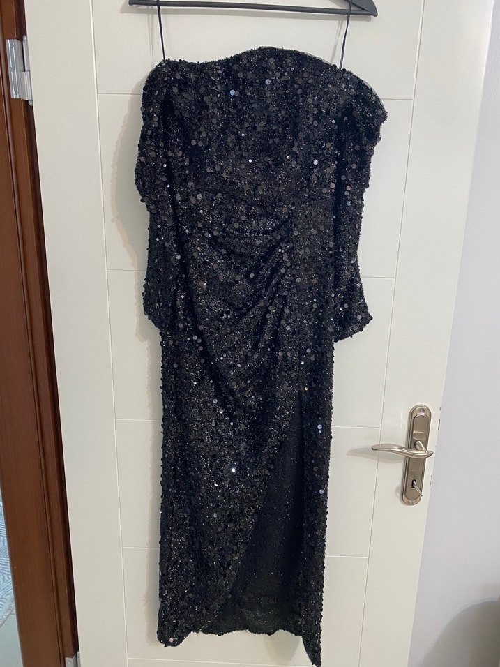 Siyah Drapeli Uzun Abiye 
Koton Marka - Görsel 2