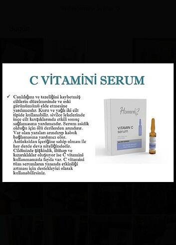 HOMM LİFE VITAMIN C SERUM 9x2 ML 