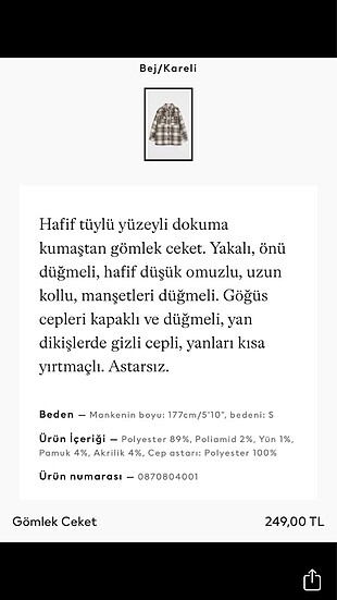 m Beden H&m gömlek ceket