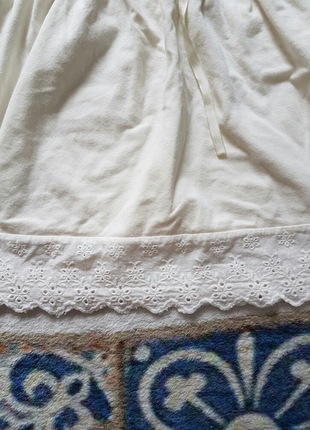 xs Beden beyaz Renk beyaz dantel detayli bluz