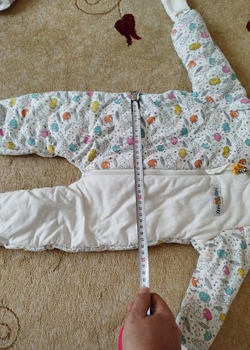 Beyaz Desenli Bebek Tulum Uyku Tulumu - Görsel 2