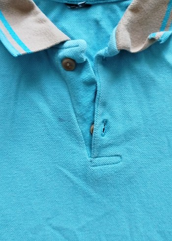 Erkek Çocuk Gri Yaka Detaylı Mavi Uzun Kollu Polo - Görsel 4