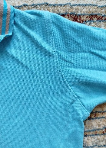 Erkek Çocuk Gri Yaka Detaylı Mavi Uzun Kollu Polo - Görsel 2