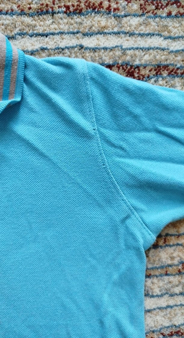 Erkek Çocuk Gri Yaka Detaylı Mavi Uzun Kollu Polo - Görsel 2