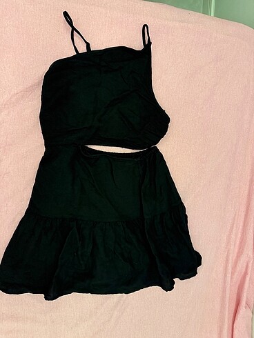 Stradivarius siyah mini elbise
