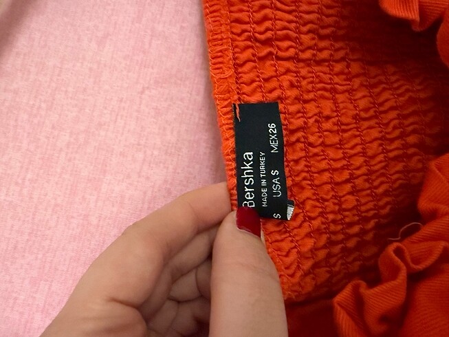 s Beden Bershka nar çiçeği mini elbise