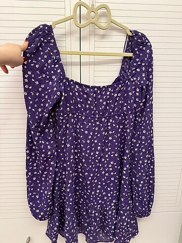 Bershka Mor Mini elbise