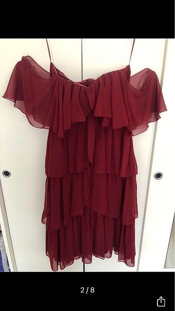 Bordo elbise