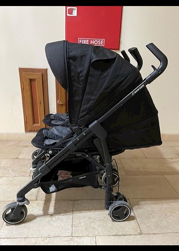 İkizler için Siyah Bebek Arabası - Görsel 3